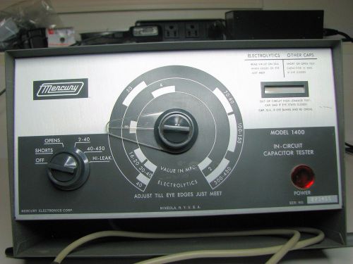 Mercury 1400 capacitor tester museum quality with box and manual working for sale