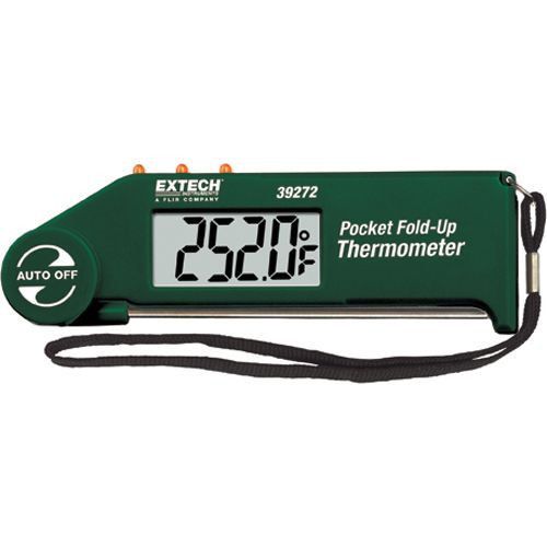 Extech 39272 Pocket Fold-up Thermometer with Adjustable Probe Green