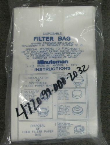 Minuteman filter collection bag 10 pcs per lot nnb / new for sale