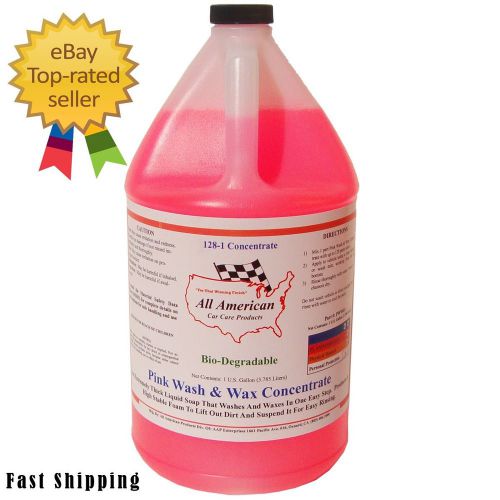 Pink Wash &amp; Wax Concentrated- Car Wash Soap Conditioner With Wax - 1 Gallon