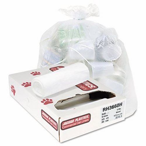 55 Gallon Clear Trash Bags, 36x60, 13mic, 200 Bags (JAG RH3660H)