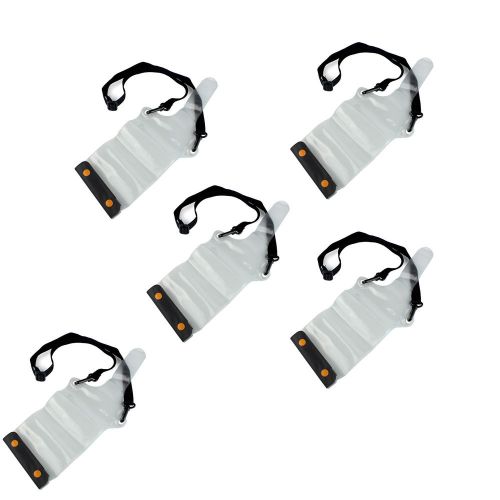 5pcs orange button transparent waterproof holster case for universal 2-way radio for sale