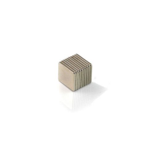 10pcs 3/8&#034; x 3/8&#034; x 1/32&#034; Blocks 10x10x1mm Neodymium Magnets Fridge Craft N35