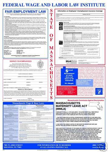 Massachusetts (MA)  All-In-One Labor Law Poster