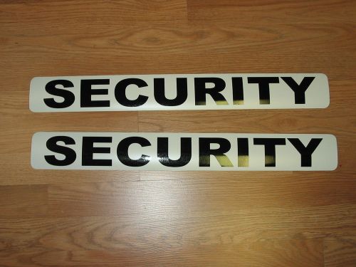 2 SECURITY Magnetic Signs 3&#034;x24&#034; Police Constable Sheriff 1 Pair 4 Car Truck SUV