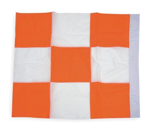 CORTINA 03-229-3423 - Vinyl Airport Warning Flag, 36&#034; W x 36&#034; H Orange On White