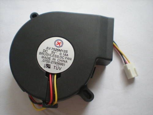1 pcs brushless dc cooling blower fan 7525s 5v 3wires for sale