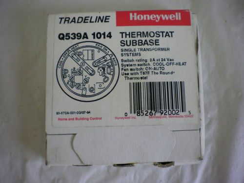 Honeywell Tradeline Q539A1014 Thermostat Subbase NIB