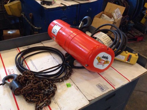 Cm lodestar 1/4 ton electric chain hoist with 10&#039; chain 1 phase 16fpm warranty! for sale