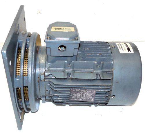 Alcatel  2063 c2 vacuum pump 3 hp motor leroy somer for sale