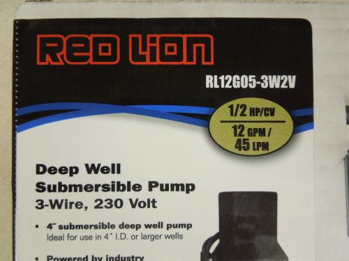 Franklin electric red lion rl12g05-3w2v 1/2hp 3-wire 220 vlt sub pump 14942405 for sale