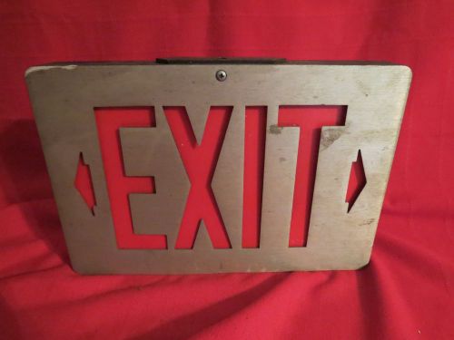 Exit sign, 2 sided...metal frame, used, working condition unknown
