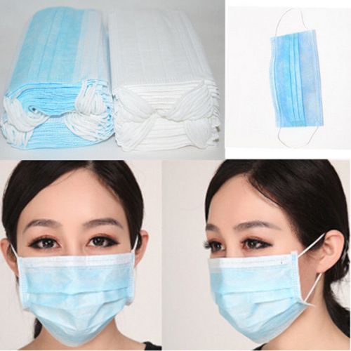 50Pcs Hot Healthy Disposable Surgical Medical Anti-dust  Mouth Face Mask 2 color