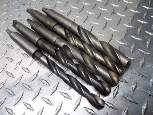 Lot of 5 drill bits 3 morse taper 45/64&#034; to 15/16&#034; size range for sale