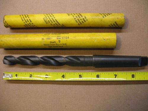 New spiral drill gw morse cutting tools 37/64 2mt taper shank drill hss for sale