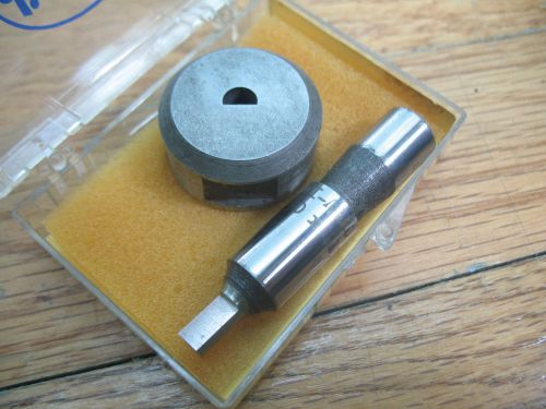 Di-Acro D half round punch and die set .250&#034; x .156&#034; clearance .0075 diacro