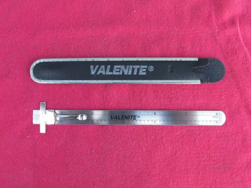 Valenite 6&#039;&#039;depth gauge pocket clip,decimal equiv.stainless steel w/pouch usa for sale