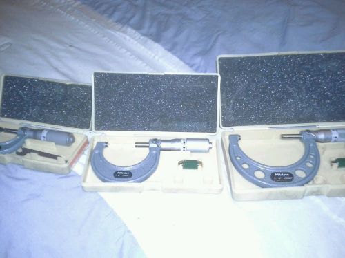 Mitutoyo micrometer 0-1&#034; 1-2&#034; 2-3&#034; for sale