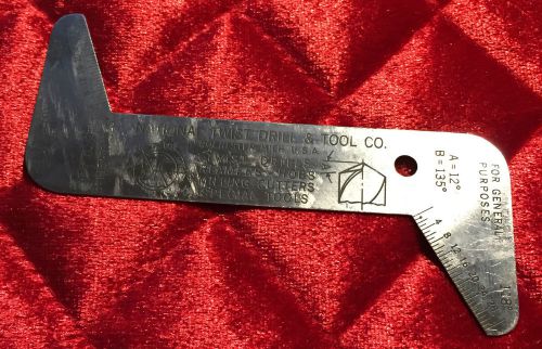 VINTAGE NATIONAL TWIST DRILL &amp; TOOL CO. TWIST MDRILL POINT GAUGE MACHINEST TOOL