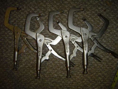 4 vise-grip locking c-clamps, orignal vise-grip for sale