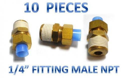 LOT OF 10 FITTINGS!! SMC 1/4&#034; PIPE MALE CONNECTOR (NEW)