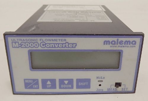 Malema Sensor M-2000 Converter Ultrasonic Flowmeter MFC Controller / Warranty