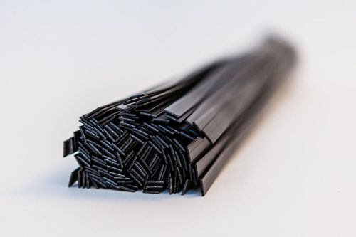 P/e plastic welding rods (8mm) flat strips , black weld sticks 30pcs for sale