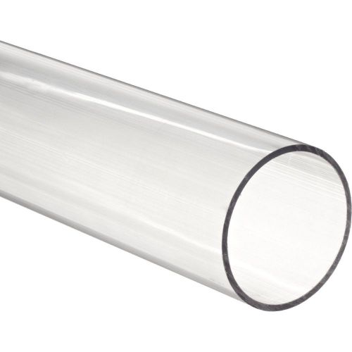 24&#034; polycarbonate round tube (clear) - 5/8&#034; id x 3/4&#034; od x 1/16&#034; wall (nominal) for sale
