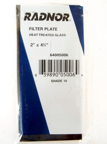 Radnor 64005006 heat treated glass filter plate  2&#034;x4-1/4&#034; shade 10 for sale