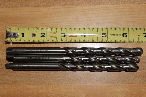 3 precision twist usa ptd 3/8 long shank morse taper drill bits 040 440 259 used for sale