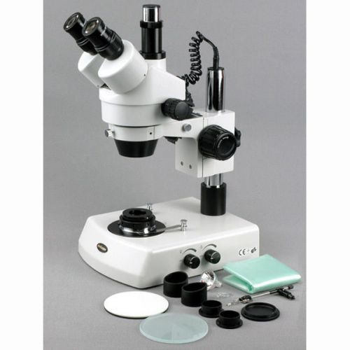 7X-45X Jewelry Gem Stereo Microscope with Dual Halogen Lights