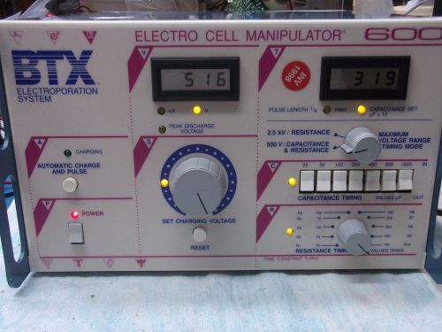 BTX  ELECTRO CELL MANIPULATOR ECM600rev.C w/manual on CD FREE SHIPPING