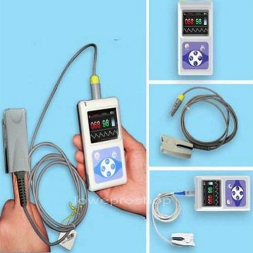 CE FDA Handheld Pulse Oximeter Spo2 Monitor +PC Software CD USB Contec 60D