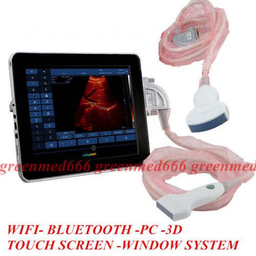 Hd full digital b&amp;w touchscreen upad ultrasound scanner +convex &amp; linear 2probe for sale