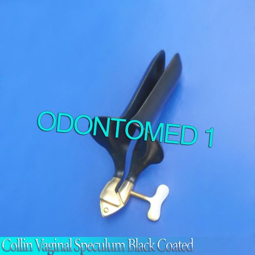 1-Collin Vaginal Speculum Small Black Coated  Gynecology instrument