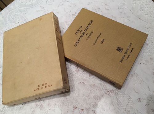 Tests for Colour Blindness - S. Ishihara - 38 Plates Ed. 1964 Optician Collector