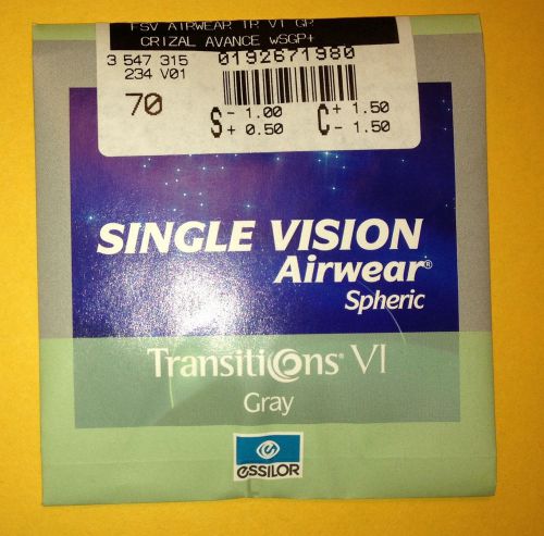Transitions VI Gray FSV Airwear Crizal Avance w/SGP Lot