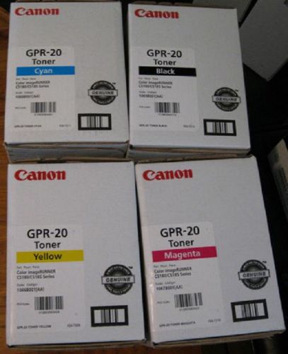 = Brand New  Canon GPR-20 IMAGE RUNNER C5180/C5185 SERIES CYMK TONER SET =