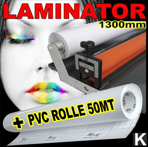 1300mm Kaltlaminator + PVC Laminierfolie GLOSSY Rollenlaminator Laminator