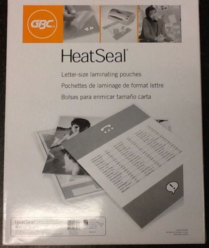 Heatseal gbc 3200717 letter-size lamination pouches 7mil 100/box nos for sale