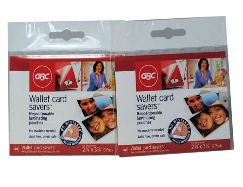 Lot of 10 Wallet Card Savers ID Laminating Pouches