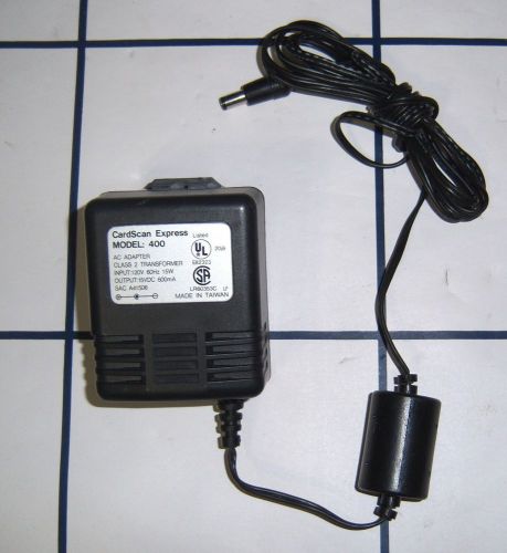 CardScan Express Model 400 (15VDC 600mA) AC Adapter (5.5 x 2mm plug)