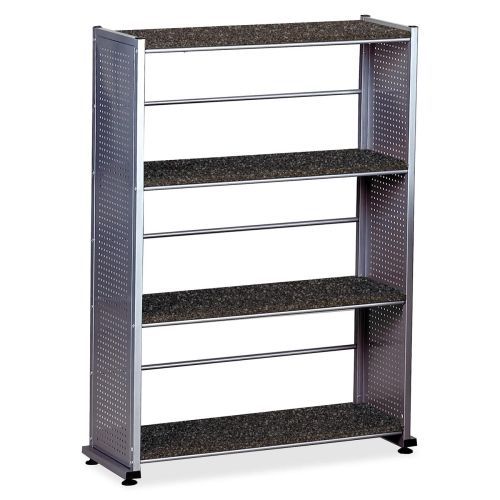 MLN994ANT 4-Shelf Bookcase, 31-1/4&#034;x11&#034;x44-1/2&#034;, Metallic Gray