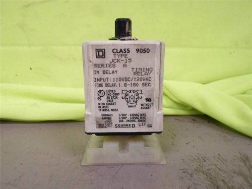 Square D Class 9050 Type JCK-15V14 Series A Timing Relay, Electric Relay, SAVE!!