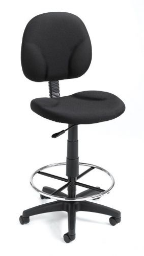 B1690 BOSS BLACK FABRIC DRAFTING STOOLS WITH FOOTRING