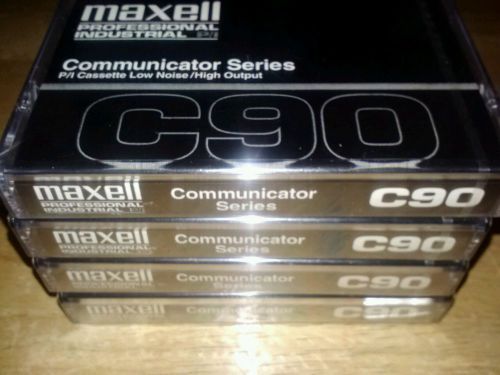 Lot of 4 Maxell C90 Duplicator Tapes, Professional Industrial P/I Audio Cassette
