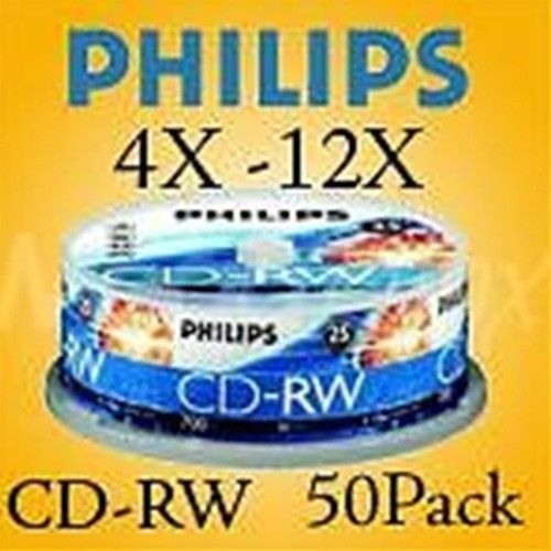 Philips 4X-12X CD-RW Re-write 50 Pack  $.57 per disc
