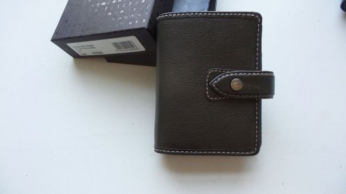 New in box FILOFAX Grey mini Size Malden Leather &amp; wallet Organizer Rare