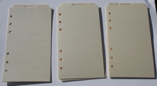 9 Shimmery Cream  Filofax Personal size  dividers monthly subject top tab