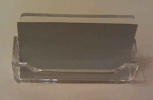 Clear Plastic Business Card Holder Display Stand Desk Next Day Shipping From US